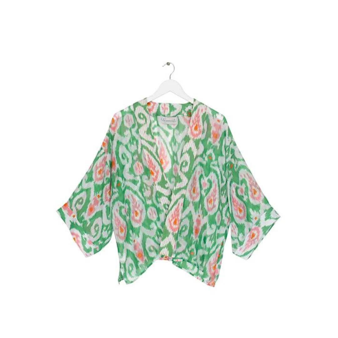 One Hundred Stars Kimono Ikat Green