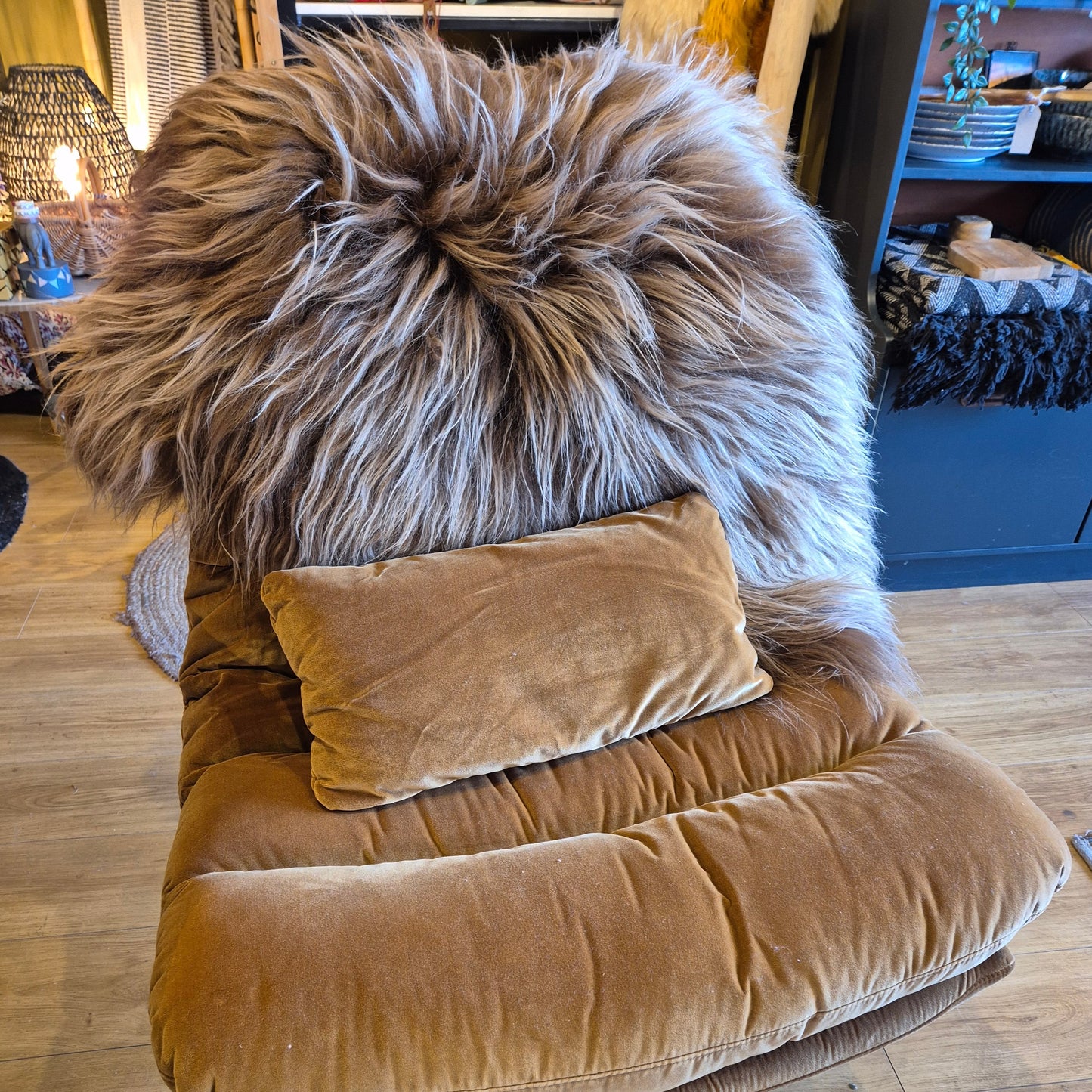 Sheepskin Rug ICELANDIC DYED RUSTY BROWN 110-120cm