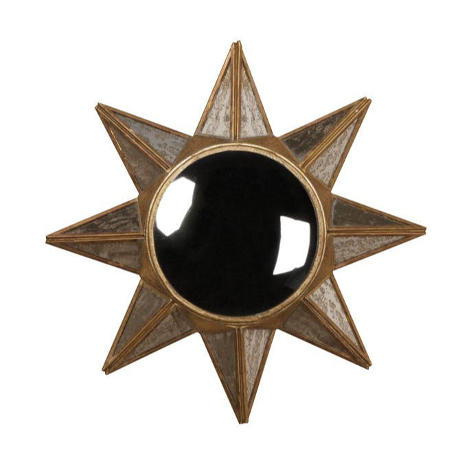 Antique convex sun mirror 34cm diameter