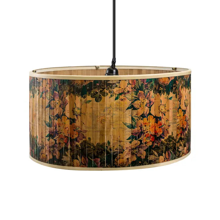 Large Yangzte Natural Bamboo Floral Pendant