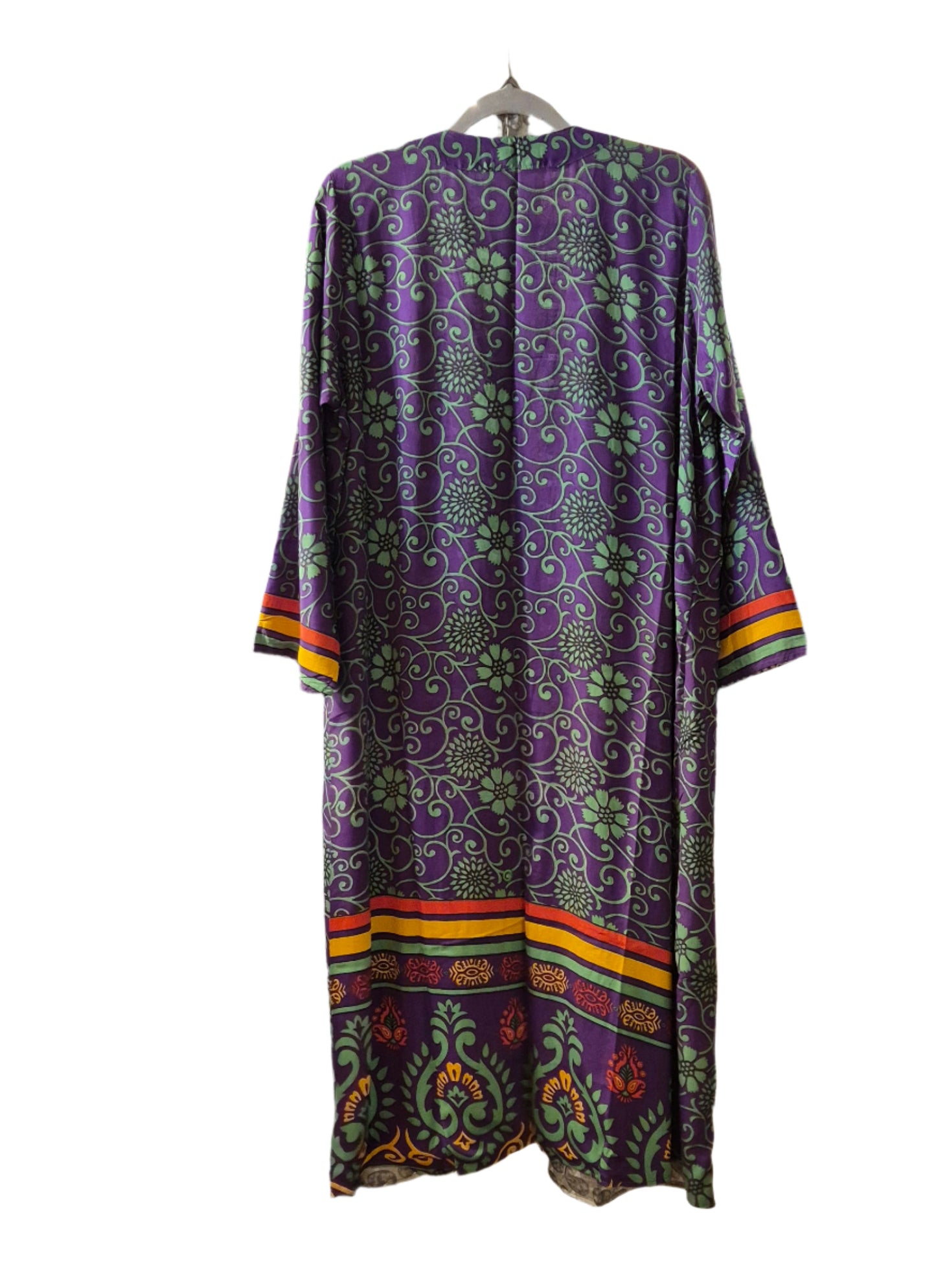 Reversible silk kimono. Each one is completely unique made from up-cycled silk saris