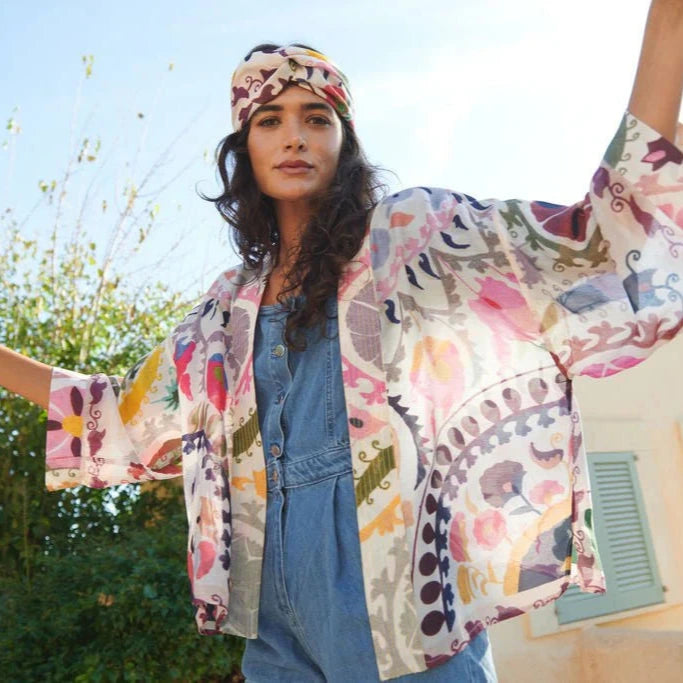 Susani Pink Kimono - One Hundred Stars