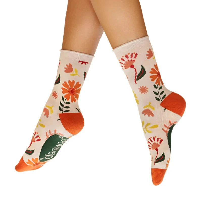 ankle socks watercolour cream