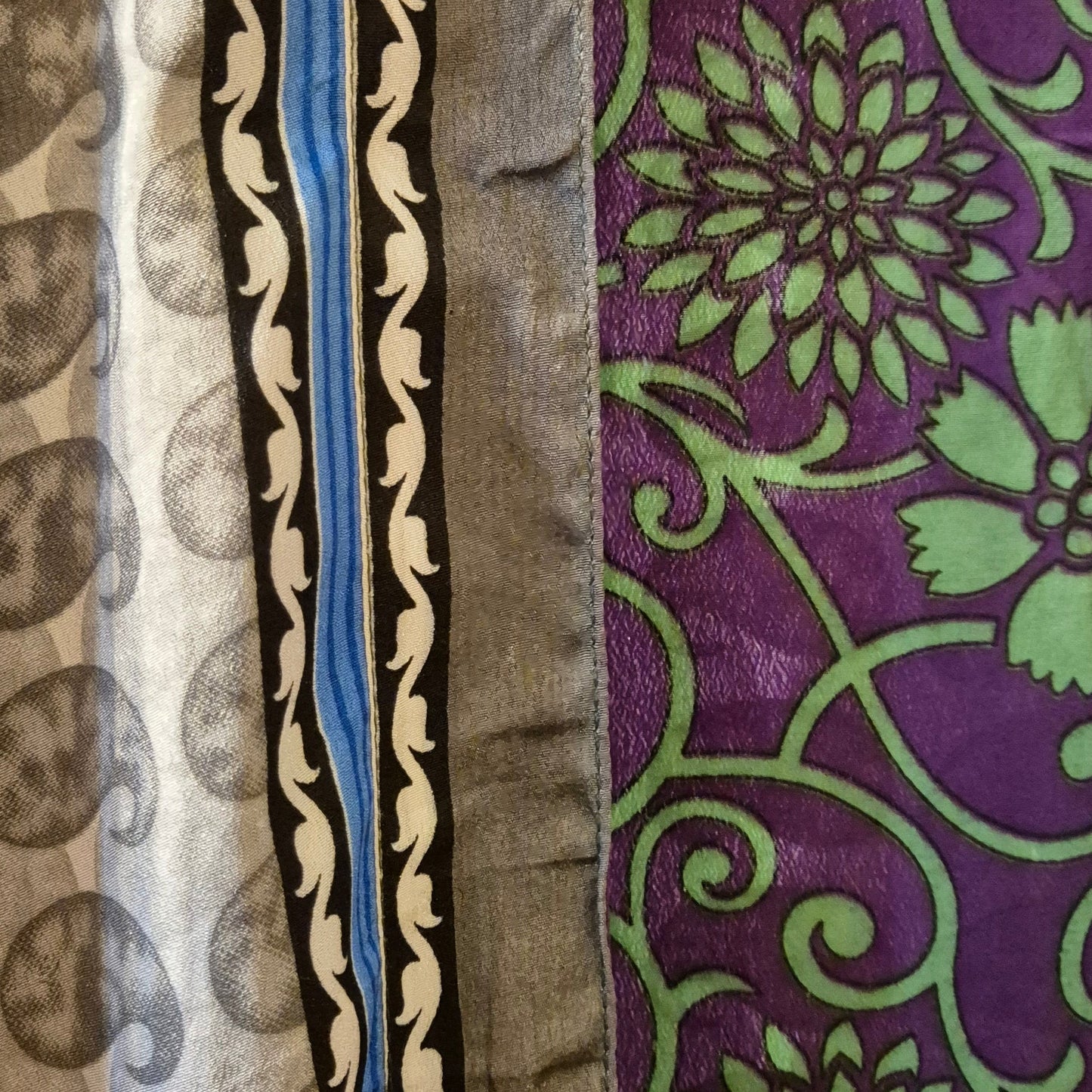 Reversible silk kimono. Each one is completely unique made from up-cycled silk saris