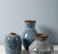 display of vases including cylinder vase