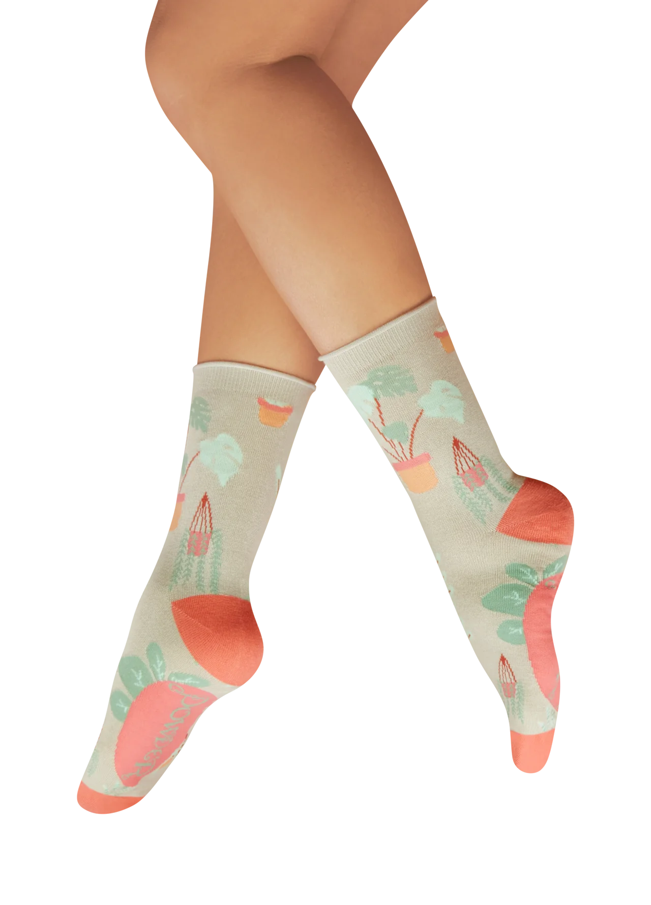 beautiful plant themed socks to gift or self gift