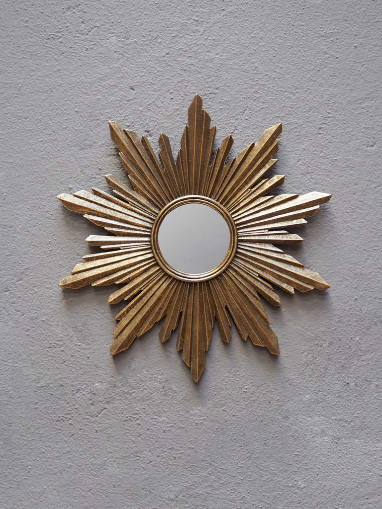 Gold patina resin mirror