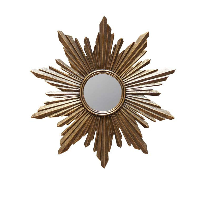Gold patina resin mirror