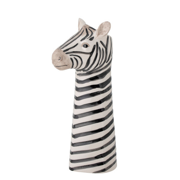 Feodor Deco Vase, Black, Zebra