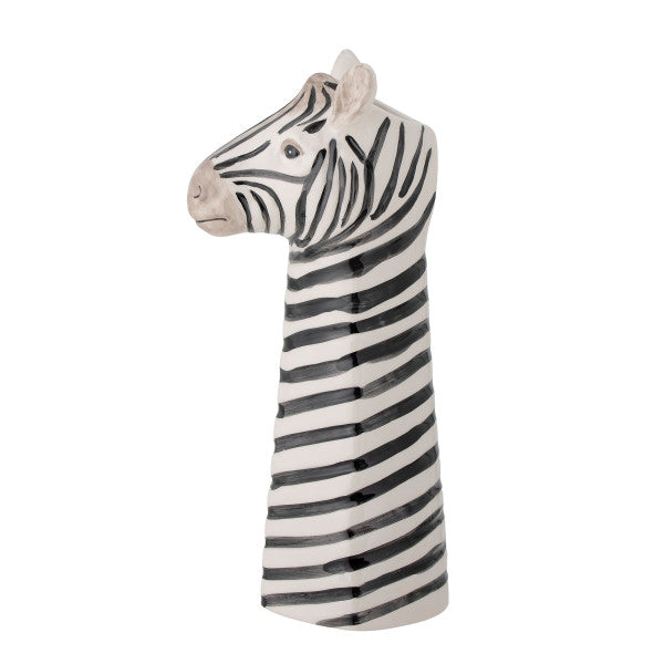 Feodor Deco Vase, Black, Zebra