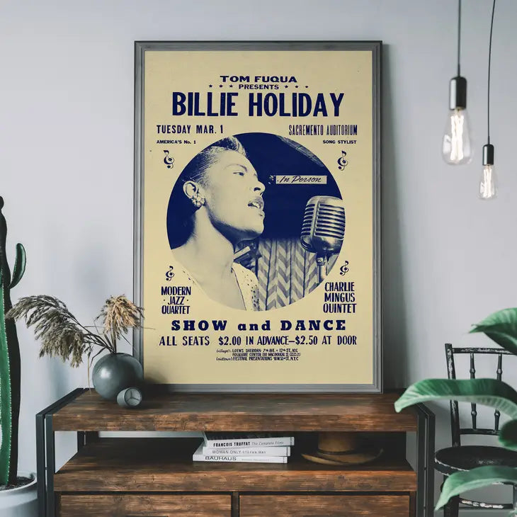 Poster Billie Holiday Jazz Unframed