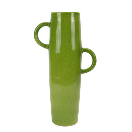 Cracle Green Vase