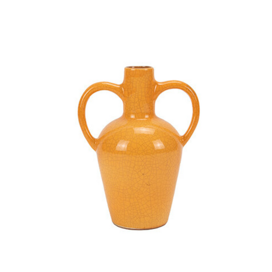 Cracle Orange Vase