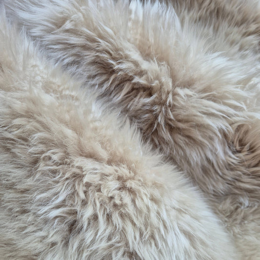 light oyster luxurious large sheepskin 