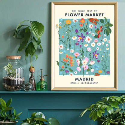 Madrid Flower Market Unframed Print