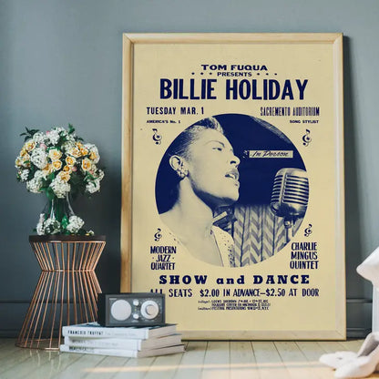 Poster Billie Holiday Jazz Unframed