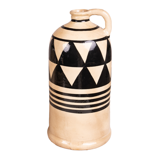 Jug Fiesole terracotta black/cream 18,5x18,5x38cm