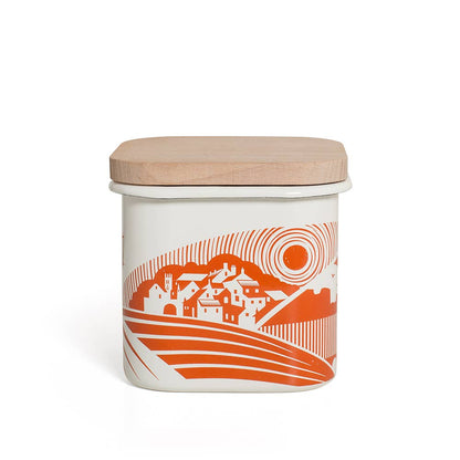 Mini Moderns Moordale Enamel Storage Jar Orange | Retro Jar