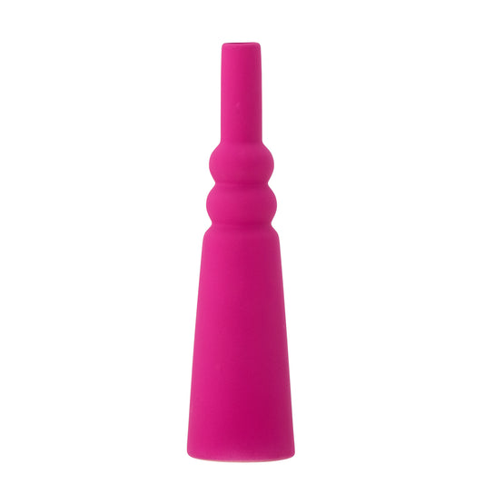 A bright pint slimline vase with a soft feel finish. A colour pop to brighten any space.