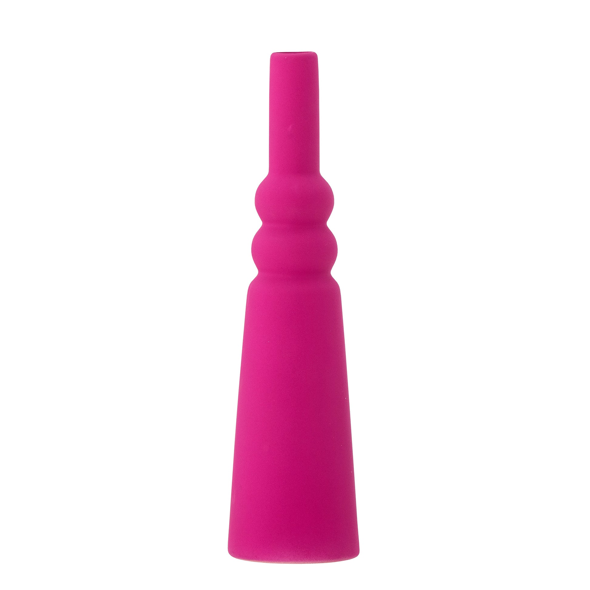 A bright pint slimline vase with a soft feel finish. A colour pop to brighten any space.