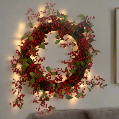 Christmas Look Red Berry Wreath