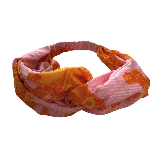 Headband Ancient Columns Orange One Hundred Stars