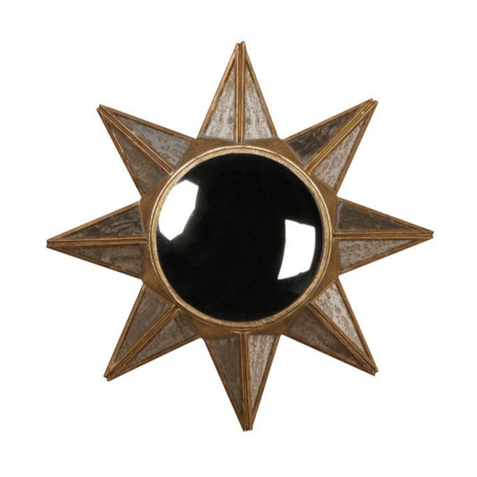 Antique convex sun mirror 34cm diameter