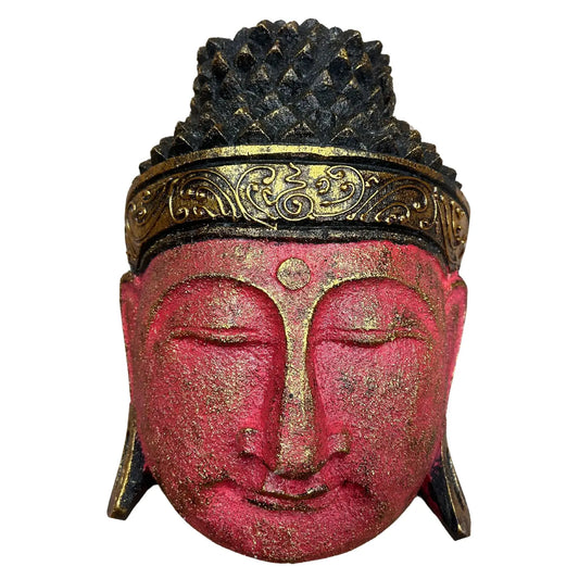 decorative red buddha head measureing 25cm