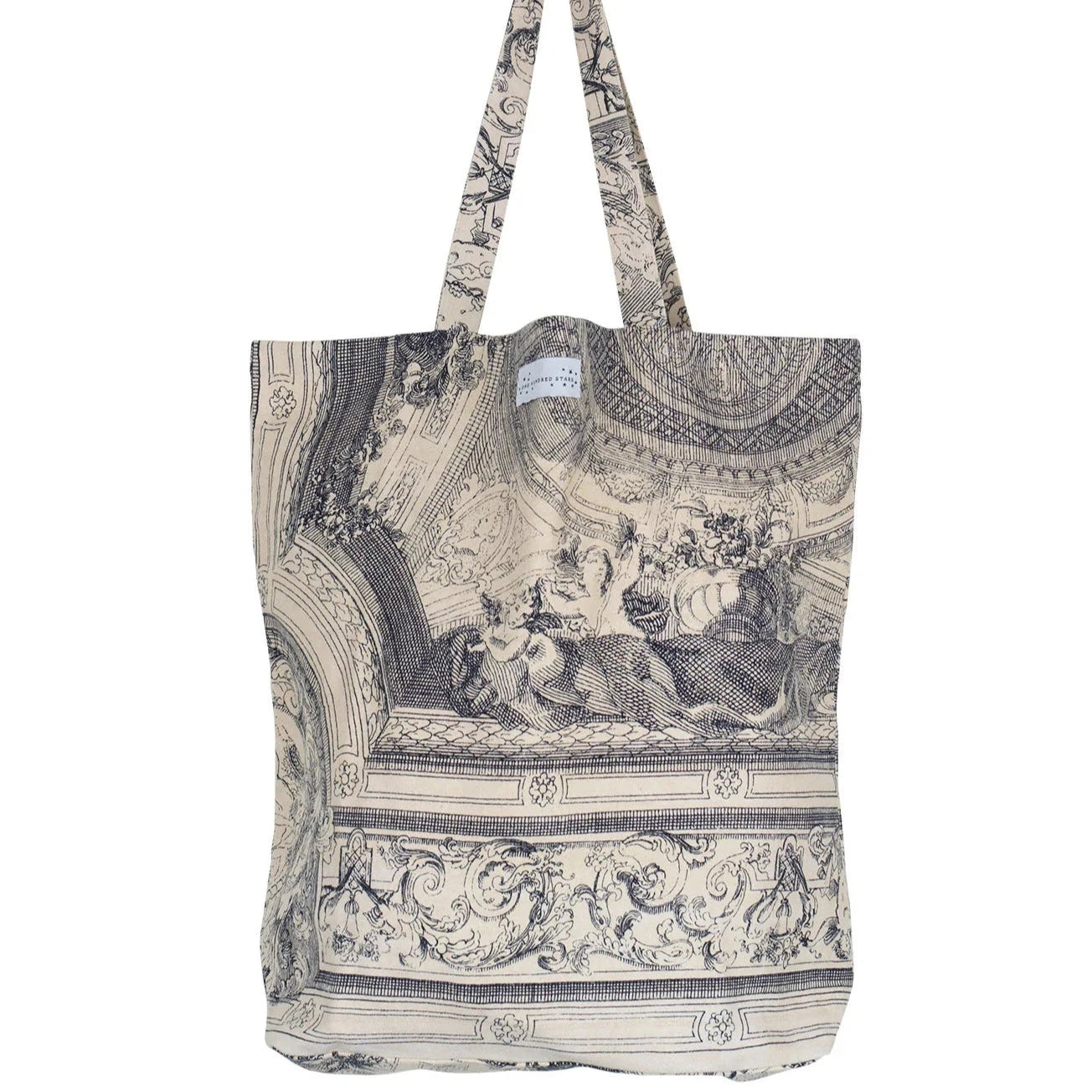 This 100% sustainable cotton bag, is just as versatile as it is beautiful. Whether it becomes your go to reusable shopping bag, a classic tote for keeping your books in or a chic beach bag, this print is sure to turn heads!