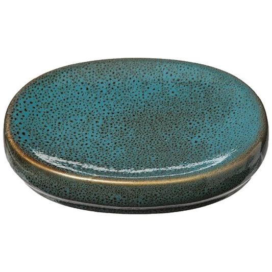 Soap dish green ceramic
