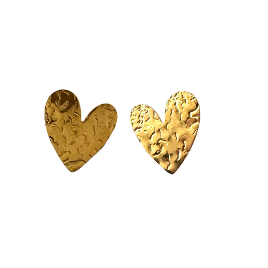 heart stud earrings