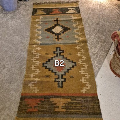 Kilim Runner Jute/wool B2 80x190cm