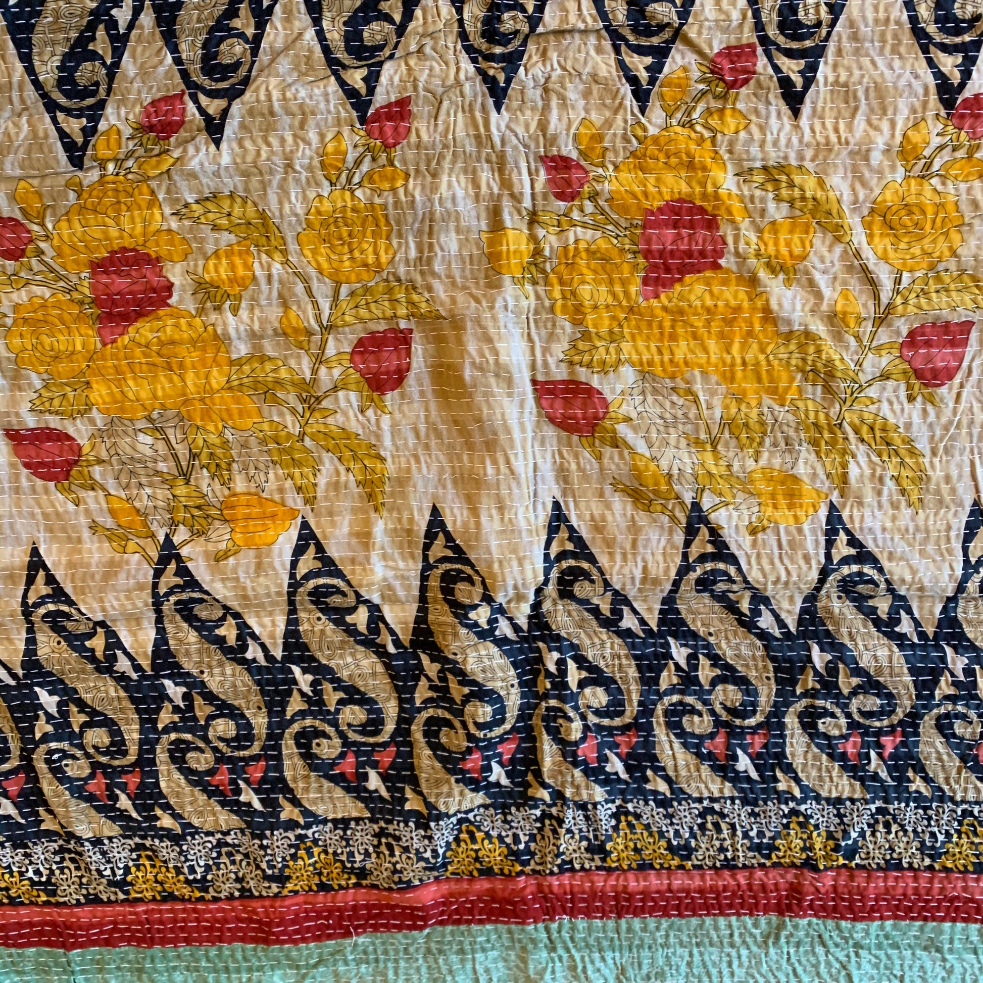 sustainable  throw upcycled fabric