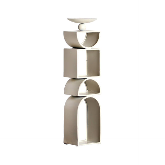 abstract shaped candle hollder in off white