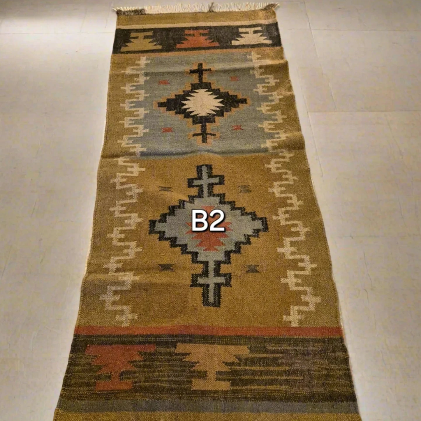 Kilim Runner Jute/wool B2 80x190cm