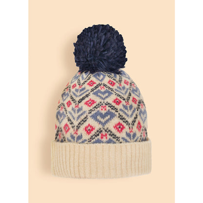 Kristi Bobble Hat - Cream - Powder UK