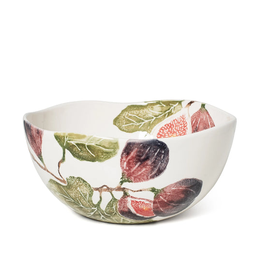 Large salad bowl with fig design