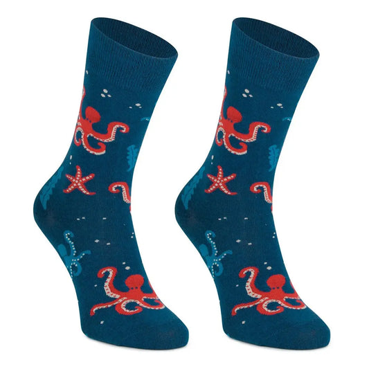 Octopus Men's Long Cotton Fun Socks