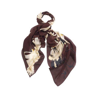 Stork Burgundy Scarf - One Hundred Stars