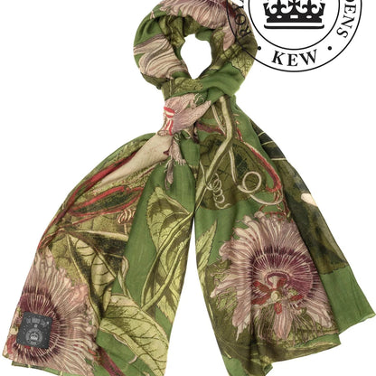 Scarf Kew Passion Flower Green - One Hundred Stars