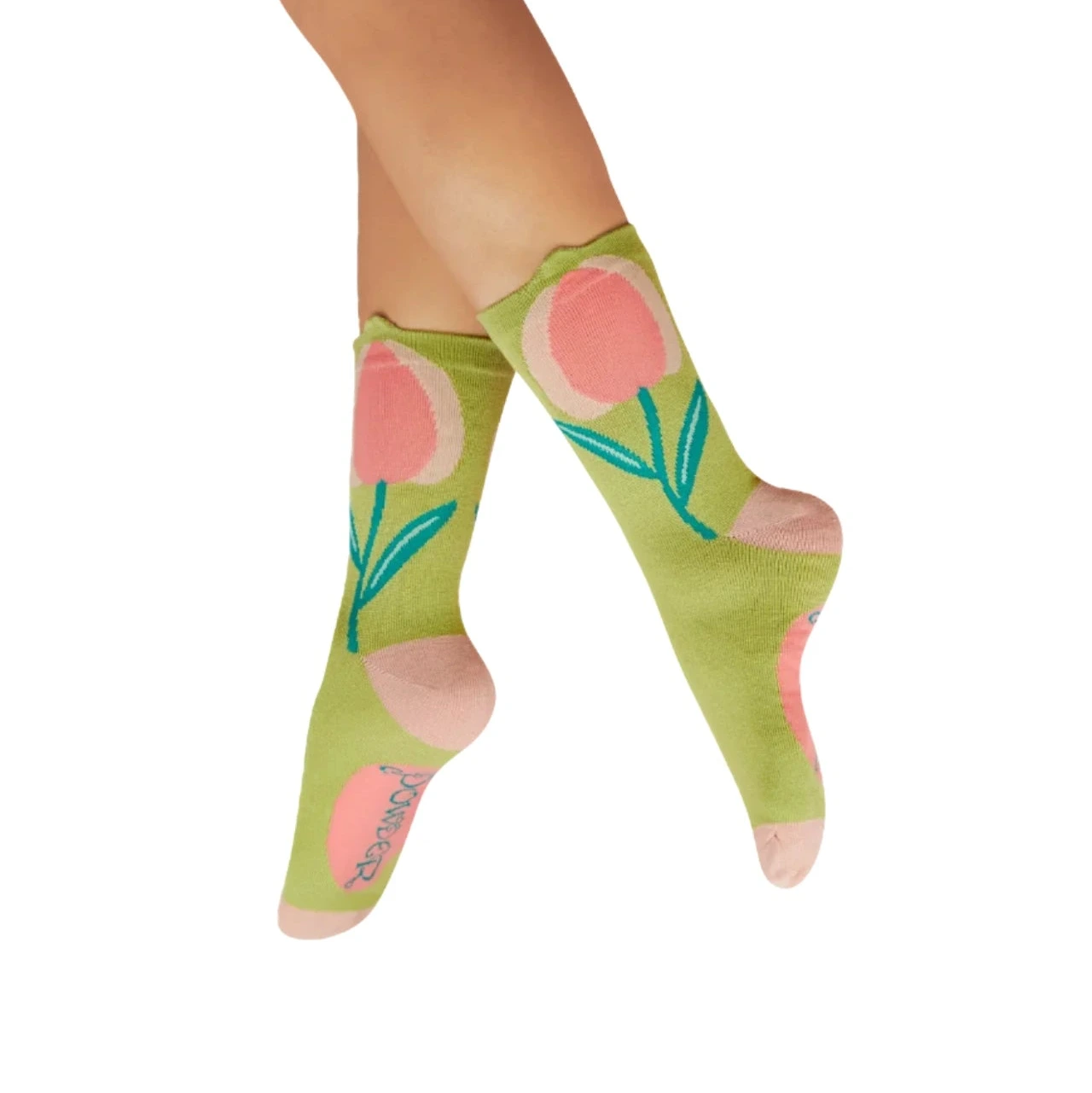 bamboo mix socks with tulip motif