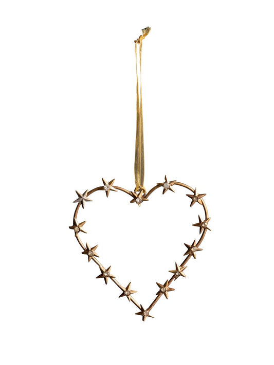 Small hanging starry golden heart