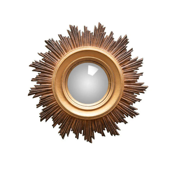 Small ex voto sun gold convex mirror