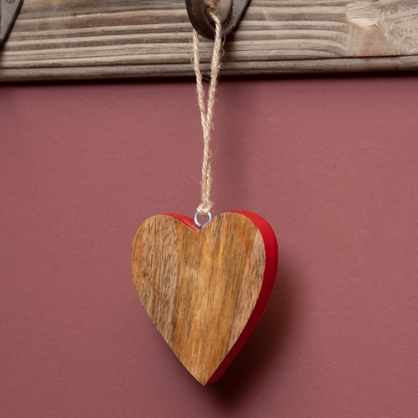 Hanging wooden heart 8cm