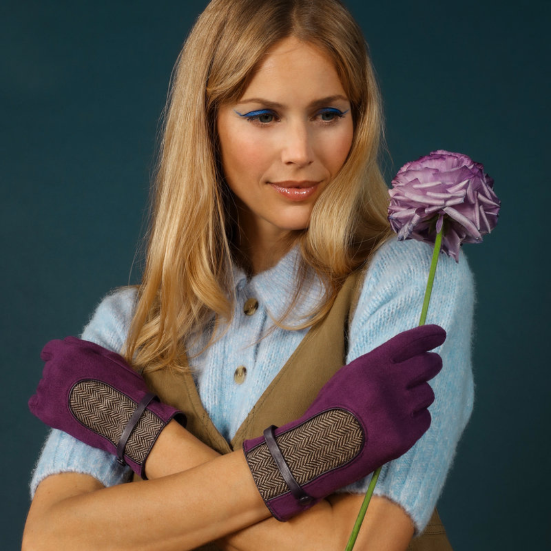 Genevieve Powder Gloves Damson