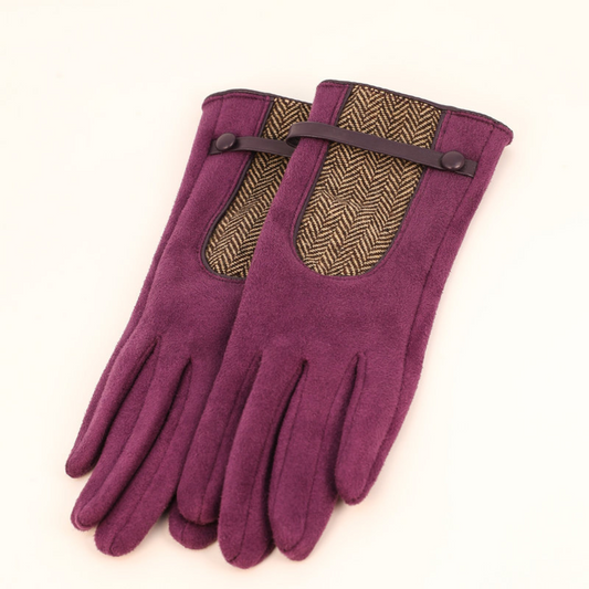 Genevieve Powder Gloves Damson