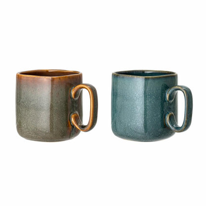 Aime Mug, Green and Brown options, Stoneware