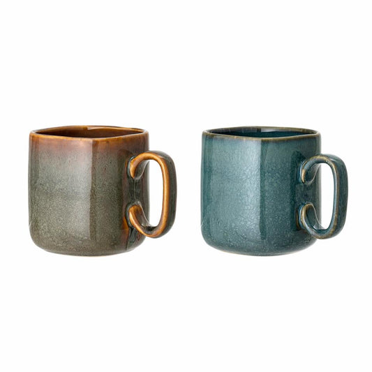 Aime Mug, Green and Brown options, Stoneware