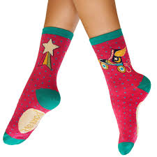 ankle socks with roller skate and star motif