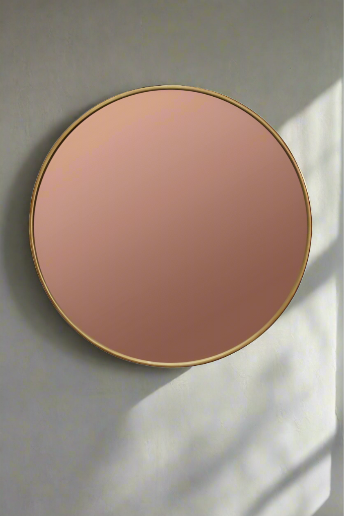 Round Mirror Antique Gold